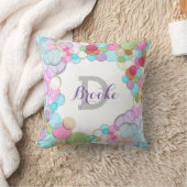 ポお洒落ルカドットモノグラム装飾用クッション クッション (ブランケット)