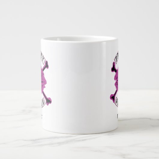 ポアかわいらしンズのロゴ ジャンボコーヒーマグカップ (正面)