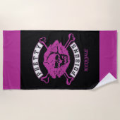 ポアかわいらしンズのロゴ ビーチタオル (正面)