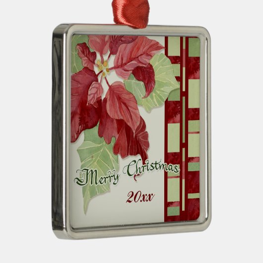 ポアセエレガントチアクリスマスパーソナライズされたオーナメント メタルオーナメント (右)