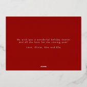 ポアセエレガントティアス・メリークリスマス 箔シーズンカード (裏面)