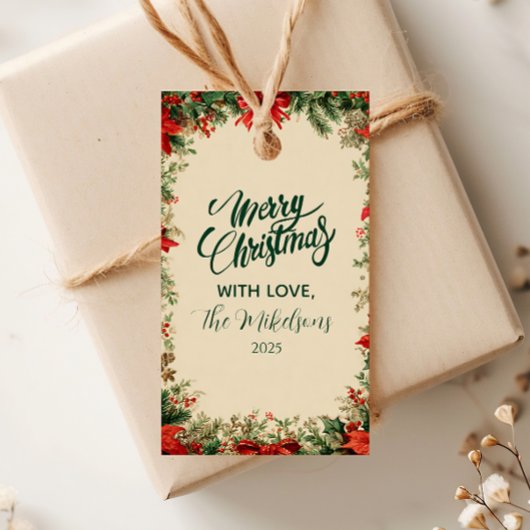 ポアセ素朴チアパインクリスマスパーティー ギフトタグ