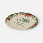 ポアセ素朴チアパインクリスマスパーティー ペーパープレート (アングル)