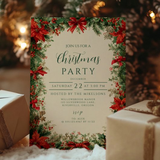 ポアセ素朴チアパインクリスマスパーティー 招待状