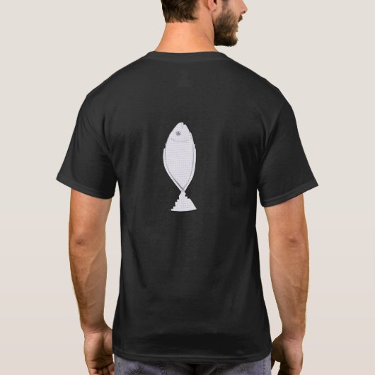 ポアソンのd'Avrilの4月の1日フランスのな伝統Bのティー Tシャツ (裏面)