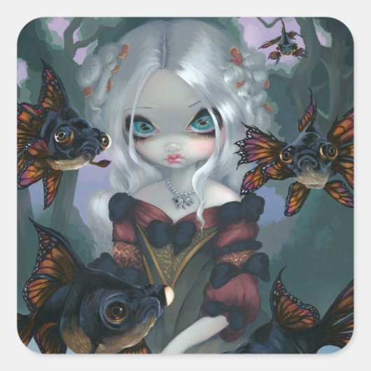 『ポアソンスレユーグロブルックス』ステッカー スクエアシール (正面)