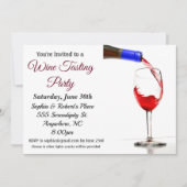 ポアワインテイスティングパーティの招待状 招待状 (正面)