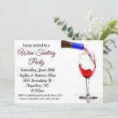 ポアワインテイスティングパーティの招待状 招待状 (スタンド正面)