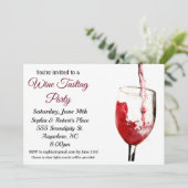 ポアワインテイスティングパーティの招待状 招待状 (スタンド正面)