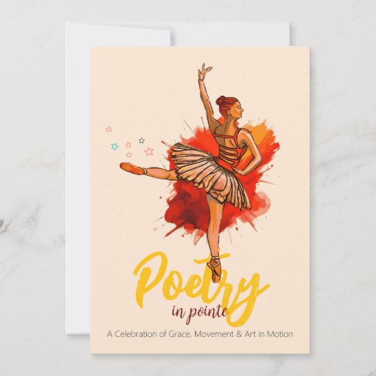 ポアンテの詩 | バレエ発表会 招待状 (正面)