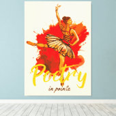 ポアンテの詩 – Ballerina エレガント Art for Dance キャンバスプリント (インサイチュ (ウッドフロア))