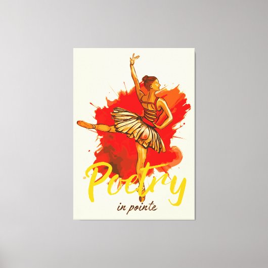 ポアンテの詩 – Ballerina エレガント Art for Dance キャンバスプリント (正面)