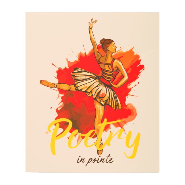 ポアンテの詩 – Ballerina エレガント Art for Dance メタルプリント (正面)