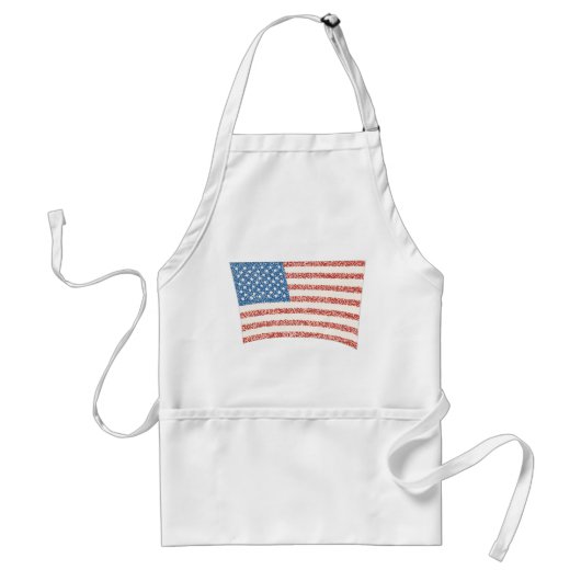 ポアンティリリスムエプロンの米国国旗 スタンダードエプロン (正面)