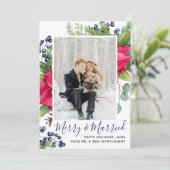 ポイエレガントンセチアメリーブルー結婚した&写真 シーズンカード (スタンド正面)