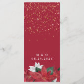 ポイエレガントンセチア赤のクリ結婚スマスメニュー メニュー (裏面)