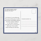 ポイエレガントンセチア・ベリー海軍パーソナライズされた写真 シーズンポストカード (裏面)