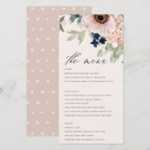 ポイエレガントンセッティアパイン結婚コーンのメニューカード サンキューカード (正面/裏面)