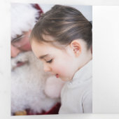 ポイエレガントンセッティア&ホリーアーチフォトホワイトBG 三つ折りカード (内部最初)