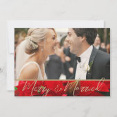 ポイエレガントンセメリーティアと結婚した写真結婚の サンキューカード (正面)