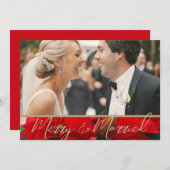 ポイエレガントンセメリーティアと結婚した写真結婚の サンキューカード (正面/裏面)