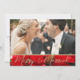 ポイエレガントンセメリーティアと結婚した写真結婚の サンキューカード