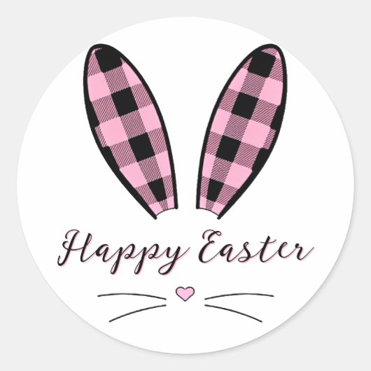 ポイカスタムドバニー耳イースター ラウンドシール (正面)