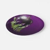 ポイズンアップル邪悪な魔女パープルハローウィンパーティ ペーパープレート (アングル)