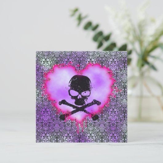 ポイズンエレガントスウィート16ゴシック誕生日発表 招待状 (スタンド正面)