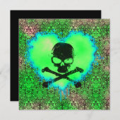 ポイズンエレガントスウィート16ゴシック誕生日 招待状 (正面/裏面)