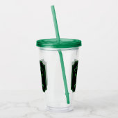 ポイズンスカルとクロスボーンハロウィーンデザインプリント アクリルタンブラー (左)