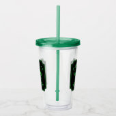 ポイズンスカルとクロスボーンハロウィーンデザインプリント アクリルタンブラー (右)