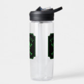 ポイズンスカルとクロスボーンハロウィーンデザインプリント ウォーターボトル (左面)