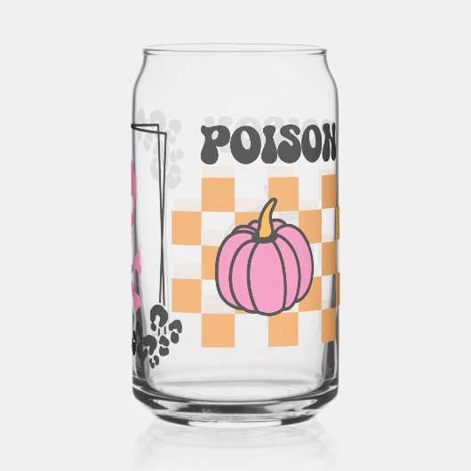 ポイズンスカルハロウィーンコーヒーマグ、秋ハロウィーン ガラス缶 (裏面)