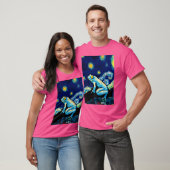 ポイズンダーツカエル星空絵を描夜 Tシャツ (ユニセックス)