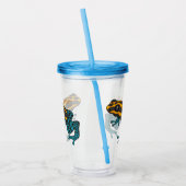 ポイズンダーツカエル漫画イラストレーション アクリルタンブラー (左)