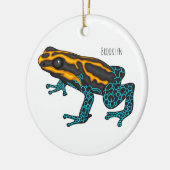 ポイズンダーツカエル漫画イラストレーション セラミックオーナメント (左)