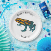 ポイズンダーツカエル漫画イラストレーション ペーパープレート (パーティー)