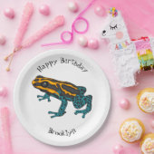 ポイズンダーツカエル漫画イラストレーション ペーパープレート (パーティー)