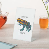 ポイズンダーツカエル漫画イラストレーション 台座サイン (インサイチュ)