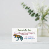 ポイズンダーツカエル漫画イラストレーション 名刺 (スタンド正面)