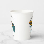 ポイズンダーツカエル漫画イラストレーション 紙コップ (左)