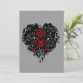 ポイズンハート スカル ゴシック ブライズシャワー 招待状 (スタンド正面)