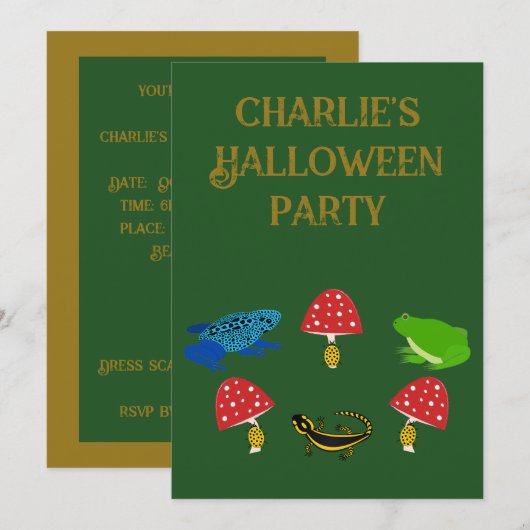 ポイズンフォレストハロウィン オーダーメイド 招待状 (正面/裏面)