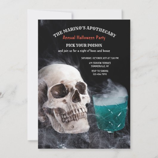 ポイズンブリュー ハロウィン招待状 招待状 (正面)