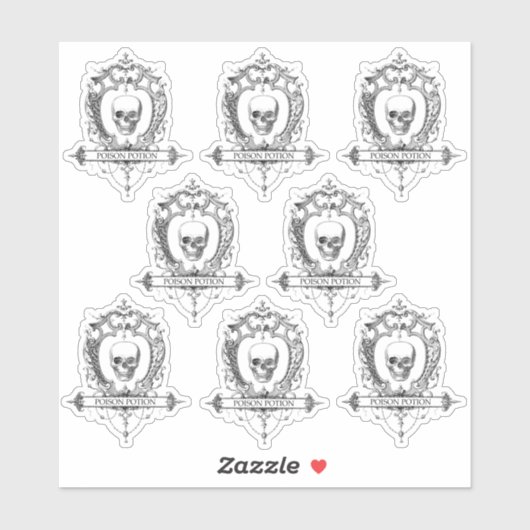 ポイズンポーションHalloween 1.5" x 2" シール (シート)