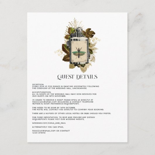 ポイズンロションハロウィーンゴシックゲスト詳細 エンクロージャーカード (正面)