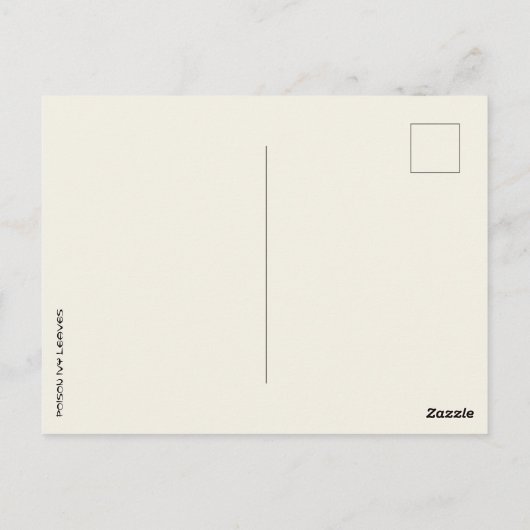 ポイズン離れタつる植物 – ポイズンアイビーグリーン実在-  ポストカード (裏面)