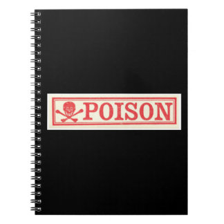 ポイズン01薬用ラベルスカルとクロスボーン ノートブック