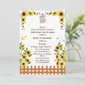 ポイテジャヌウパナヤナムヒンズー聖糸ブルー金ゴールド 招待状 (スタンド正面)